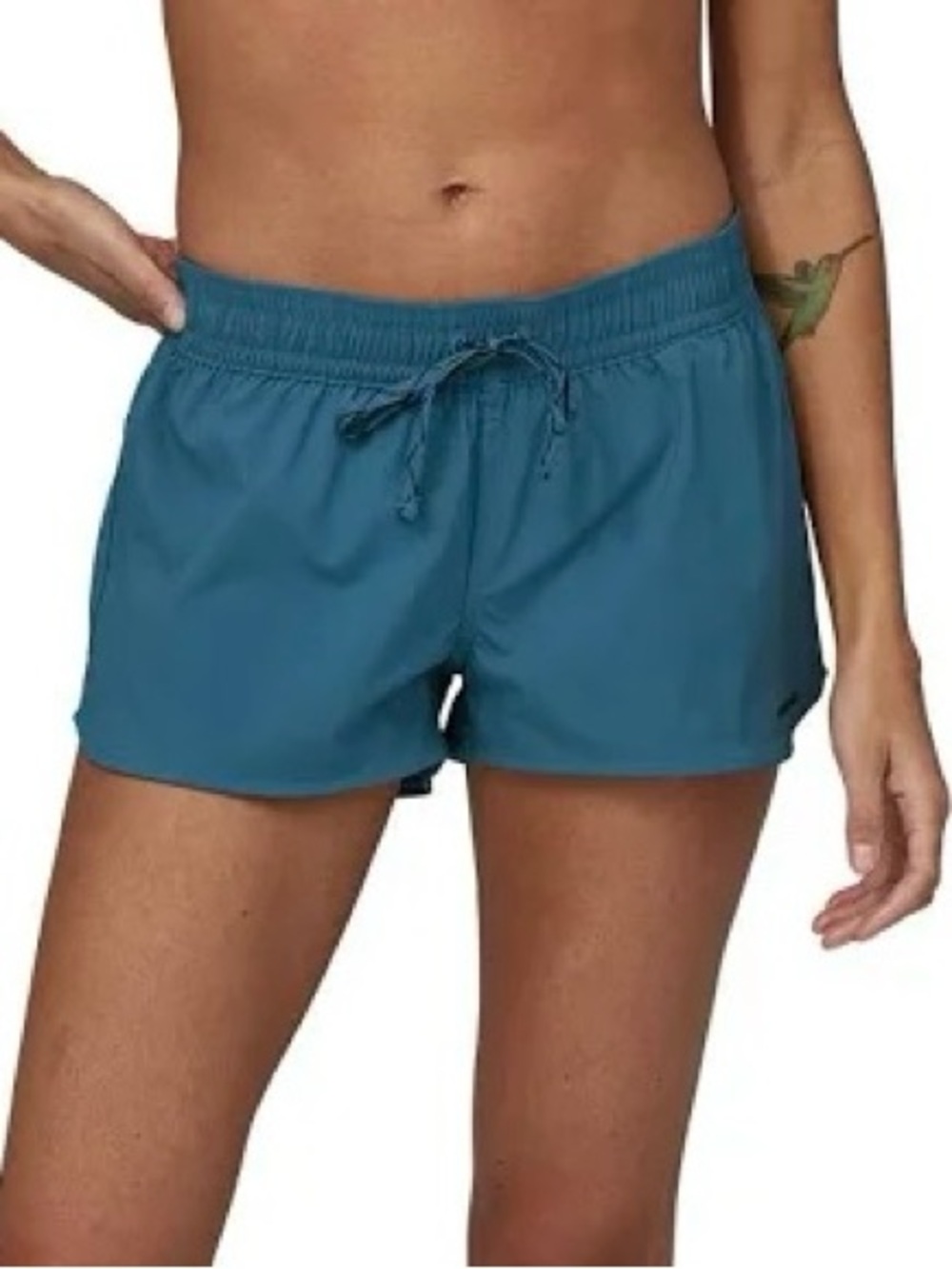 Patagonia Women's Stretch Planing Micro Shorts Large Teal Blue